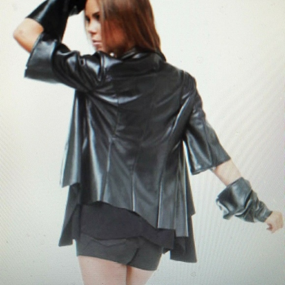 Tov Leather & Swede Jacket Short or Long Sleeve - Picture 3 of 7